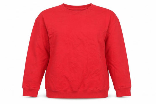 New Look Womens Red Cotton Pullover Sweatshirt Size S Pullover
