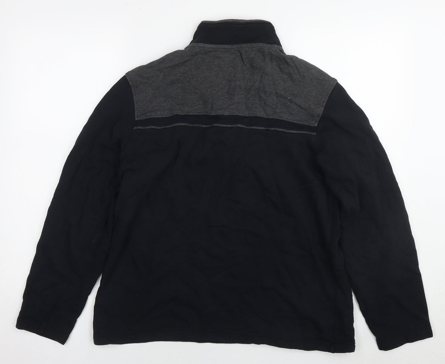 Blue Harbour Mens Black Cotton Full Zip Sweatshirt Size M