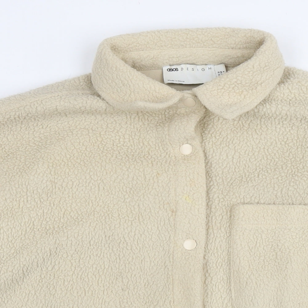 ASOS Womens Beige Jacket Size 10 Snap