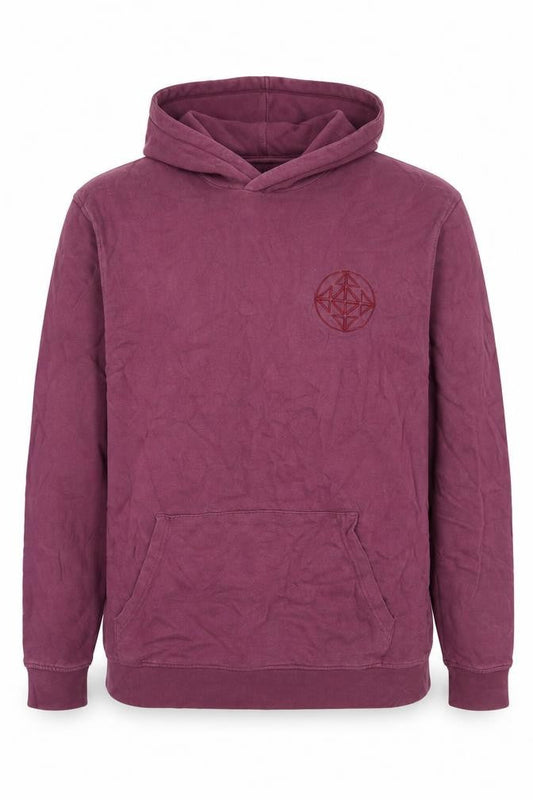 Topman Mens Purple Cotton Pullover Hoodie Size M