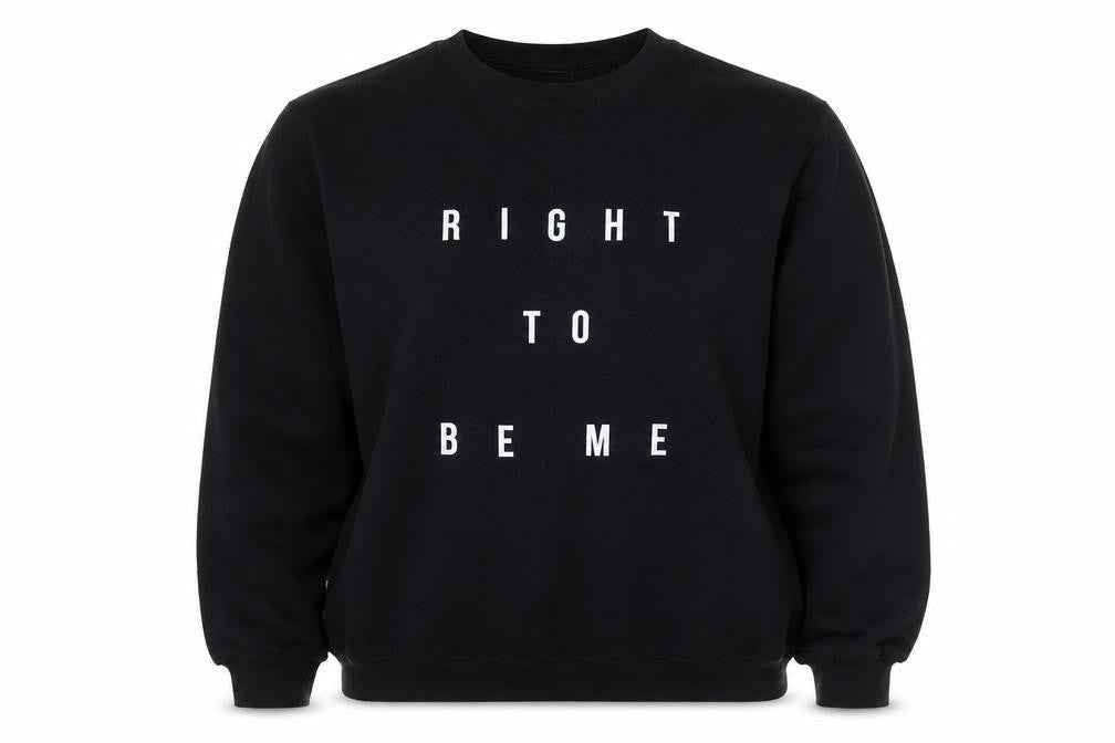 Outfit Womens Black Polyester Pullover Sweatshirt Size L Pullover - Proud to be me