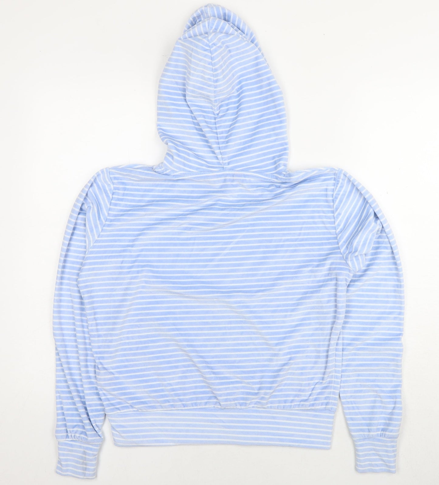Boux Avenue Womens Blue Striped Polyester Pullover Hoodie Size 8 Pullover
