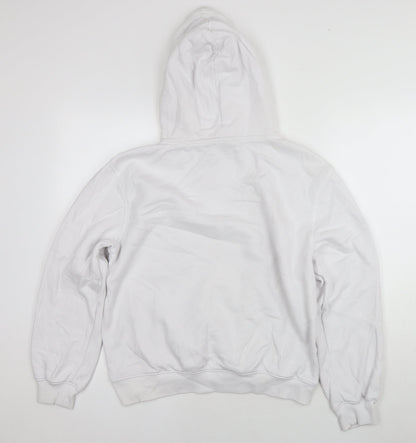 H&M Womens White Cotton Pullover Hoodie Size S Pullover