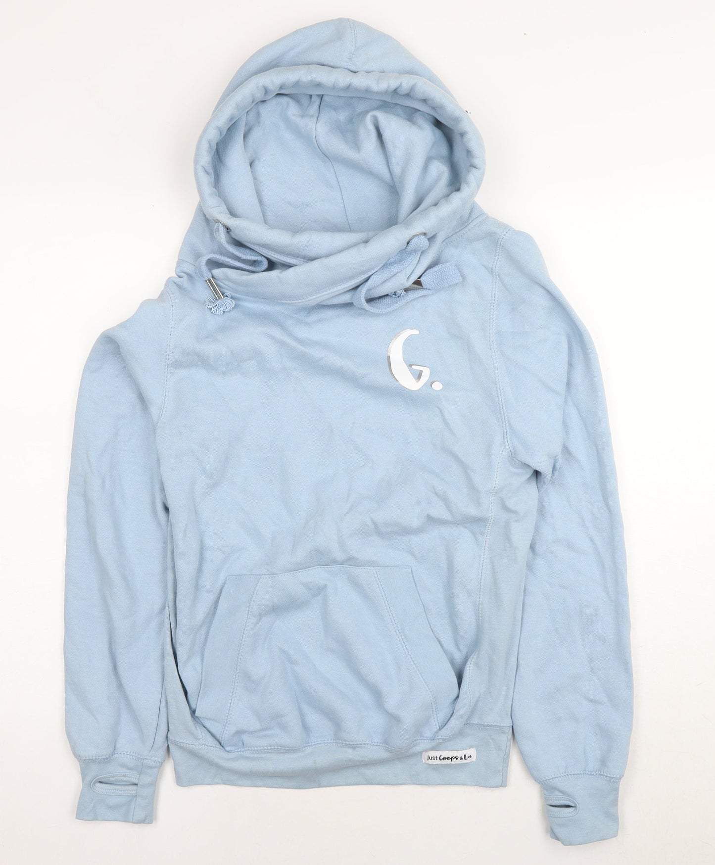 Just Coops & Lu Womens Blue Cotton Pullover Hoodie Size S Pullover - G