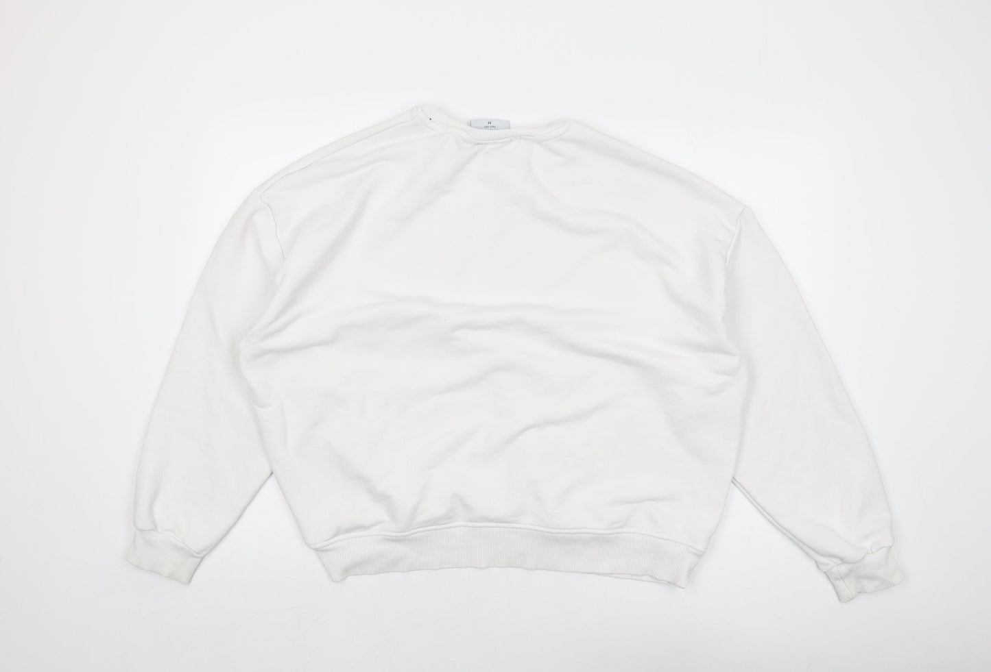 MSU Womens White Cotton Pullover Sweatshirt Size 12 Pullover