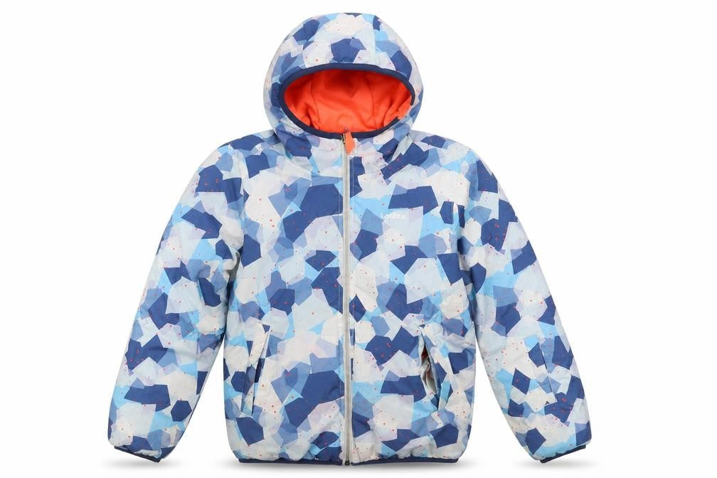 Reverse Boys Blue Geometric Jacket Size 10 Years Zip