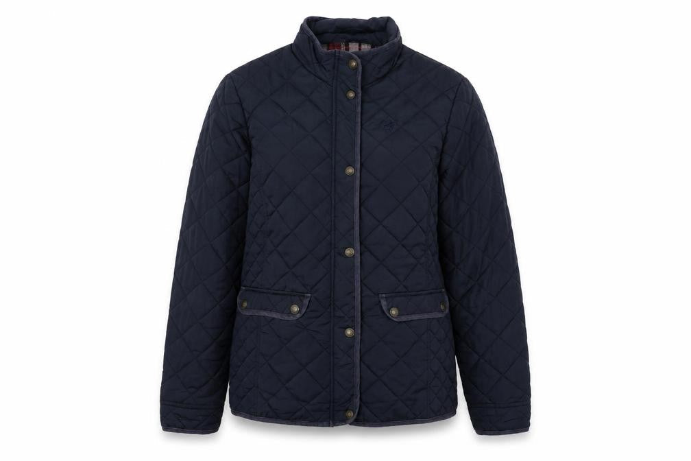 Brakeburn Womens Blue Quilted Jacket Size 14 Zip