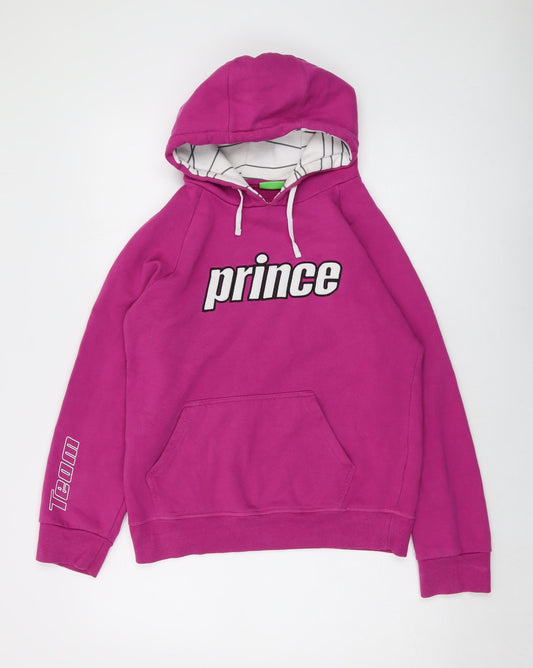 Prince Womens Pink Cotton Pullover Hoodie Size M Pullover
