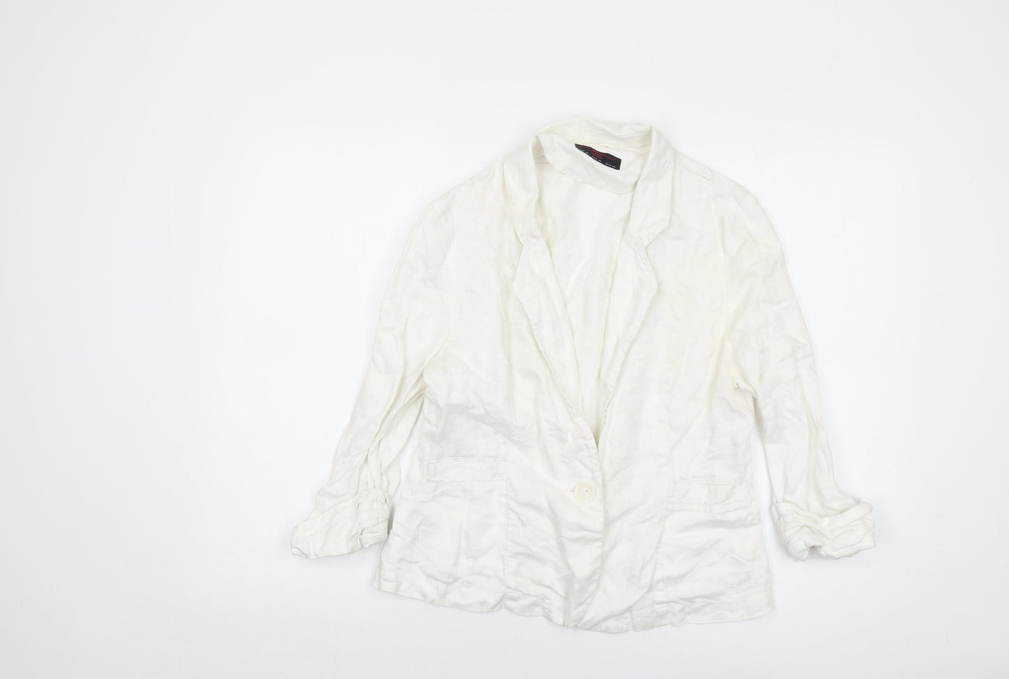 New Look Womens Ivory Jacket Size 12 Button