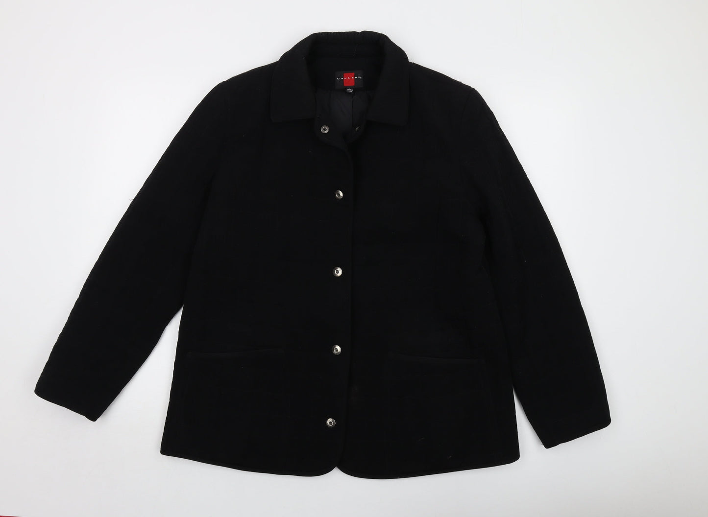 Gallery Womens Black Jacket Size L Snap