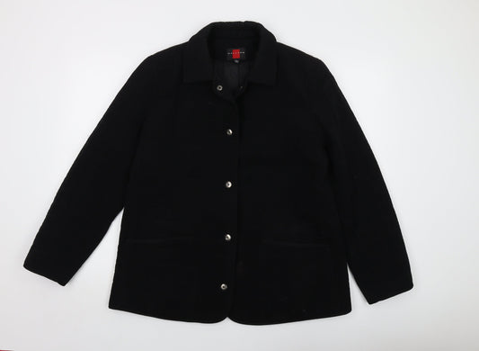 Gallery Womens Black Jacket Size L Snap