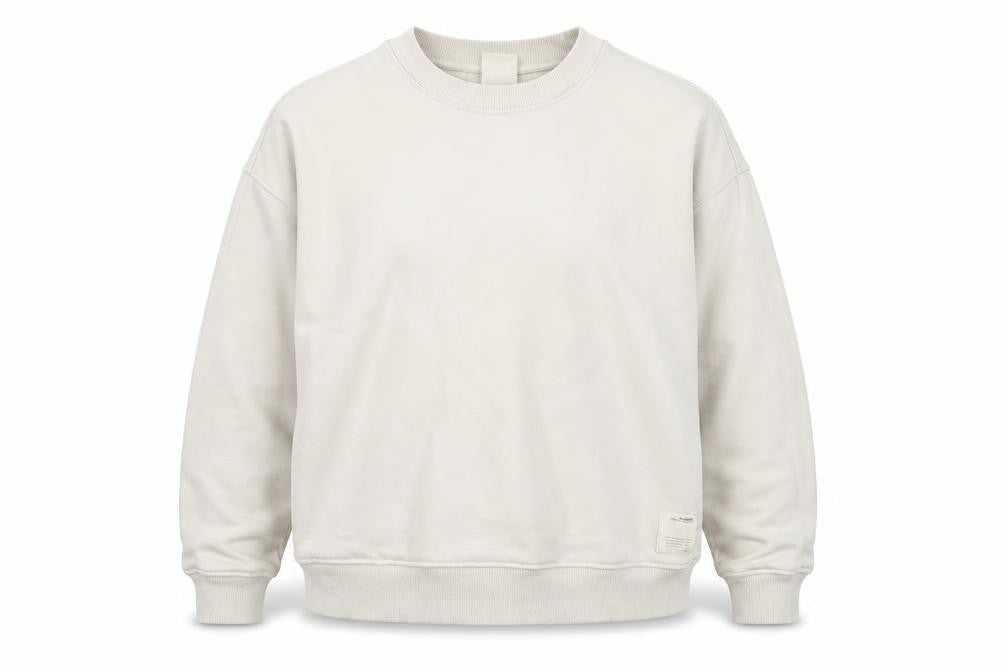 Pull&Bear Mens Ivory Cotton Pullover Sweatshirt Size L