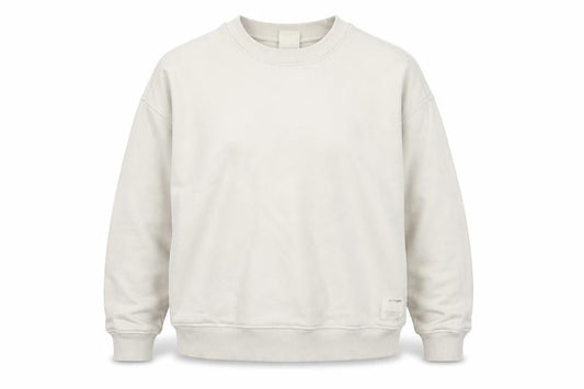 Pull&Bear Mens Ivory Cotton Pullover Sweatshirt Size L