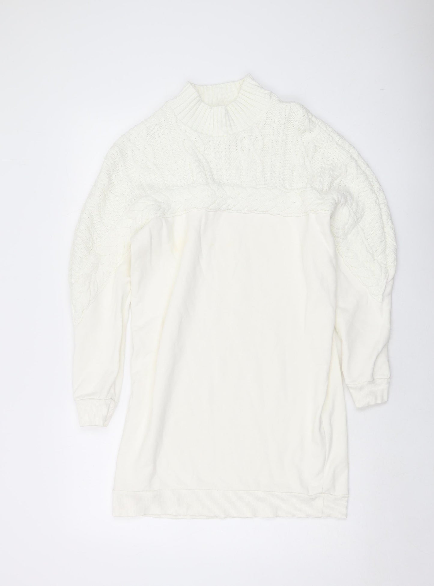 River Island Womens Ivory Cotton Pullover Sweatshirt Size XS Pullover
