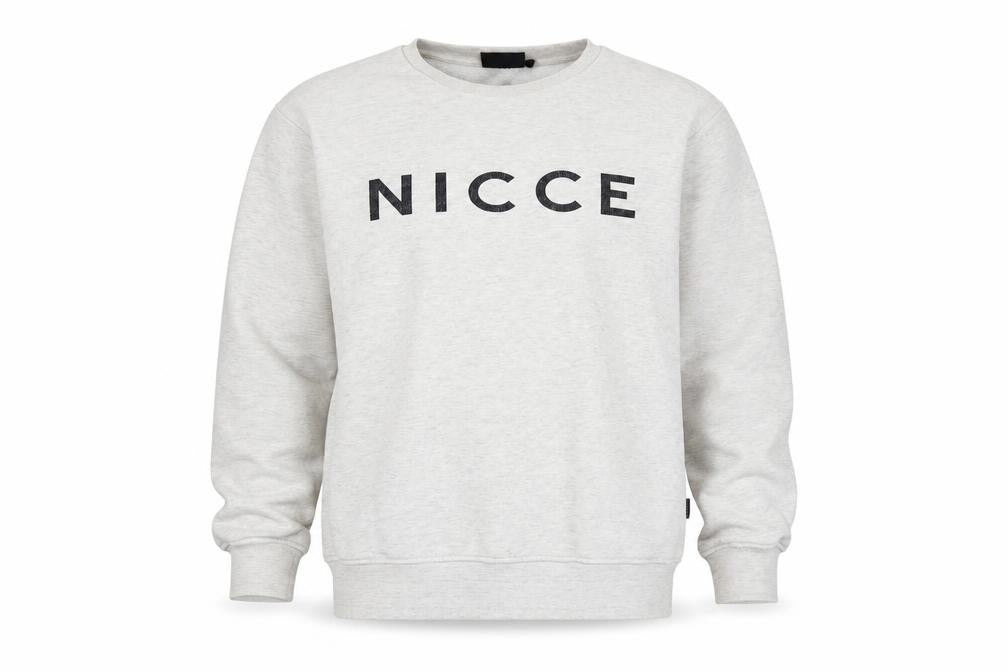 Noicce Mens Grey Cotton Pullover Sweatshirt Size L
