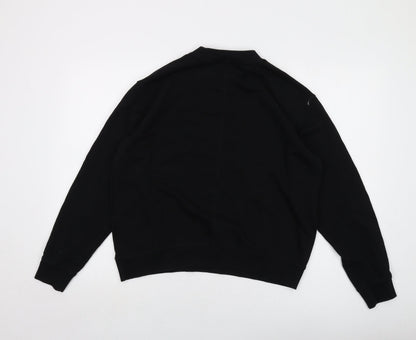 H&M Womens Black Cotton Pullover Sweatshirt Size M Pullover