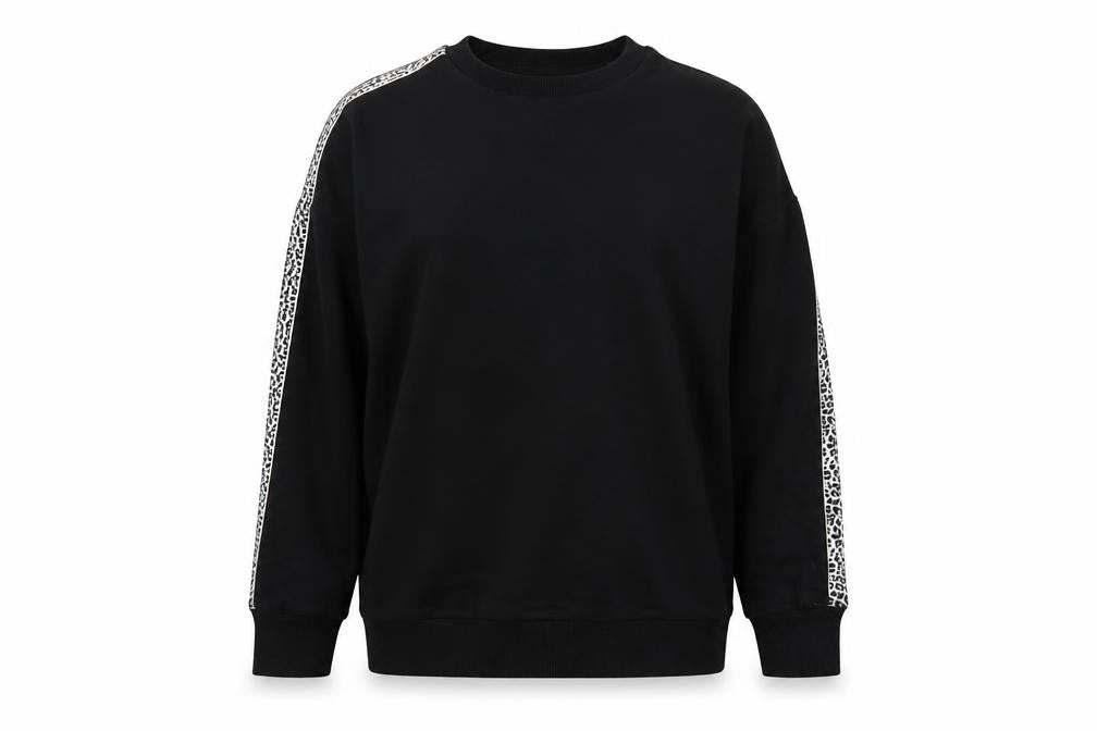 LIVE Womens Black Cotton Pullover Sweatshirt Size 12 Pullover
