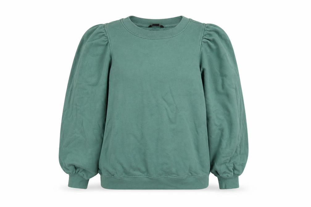 Monlki Womens Green Cotton Pullover Sweatshirt Size S Pullover