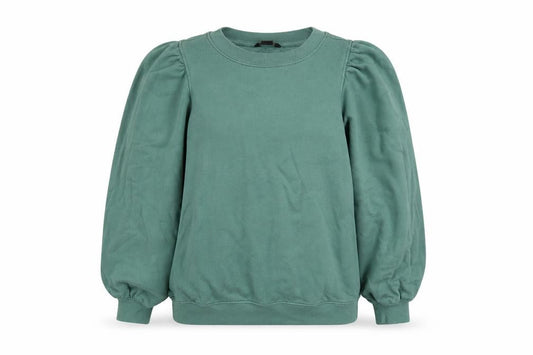 Monlki Womens Green Cotton Pullover Sweatshirt Size S Pullover