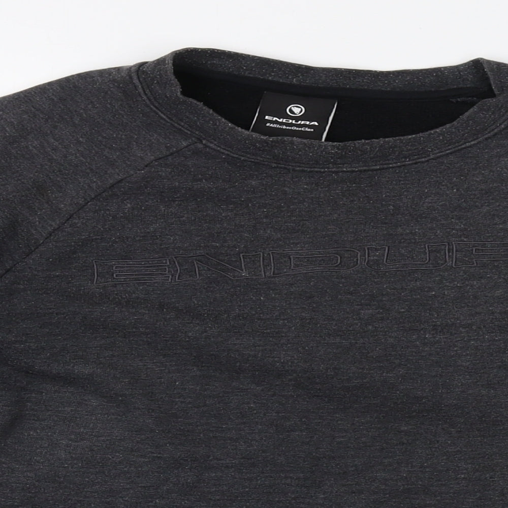 Endura Womens Grey Cotton Pullover Sweatshirt Size S Pullover
