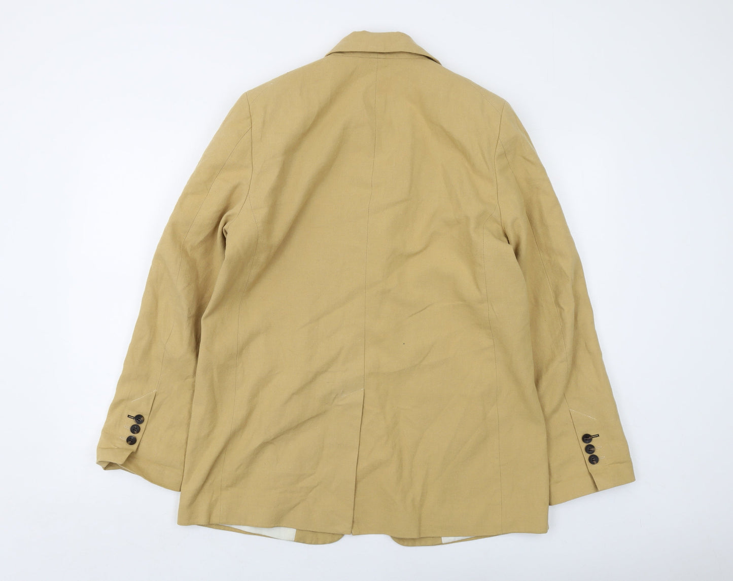 Topshop Womens Beige Jacket Size 12 Button