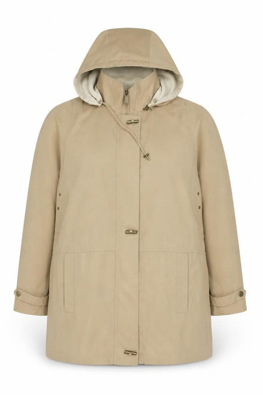 David Barry Womens Beige Jacket Size 18 Zip