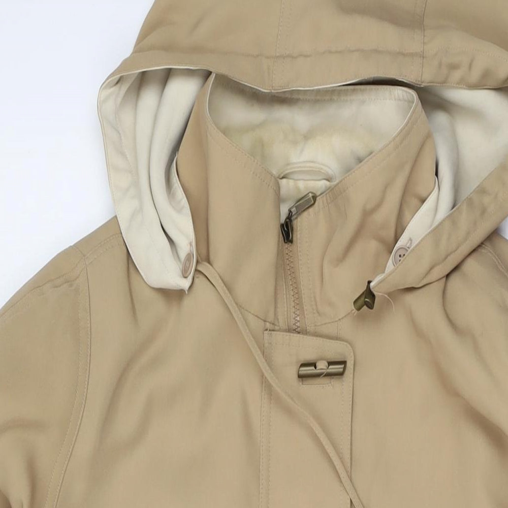 David Barry Womens Beige Jacket Size 18 Zip