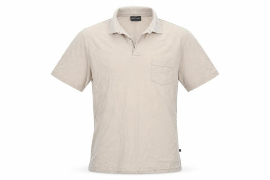 Mario Barutti Mens Beige Cotton Polo Size M Collared Button
