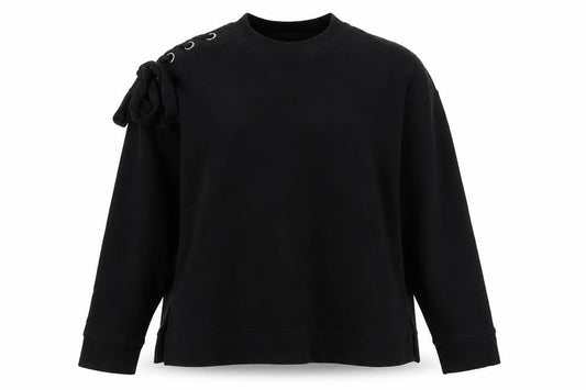 And/Or Womens Black Cotton Pullover Sweatshirt Size 10 Pullover
