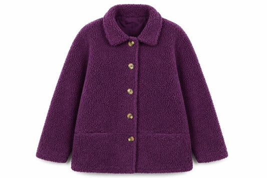 Damart Womens Purple Jacket Size 14 Button