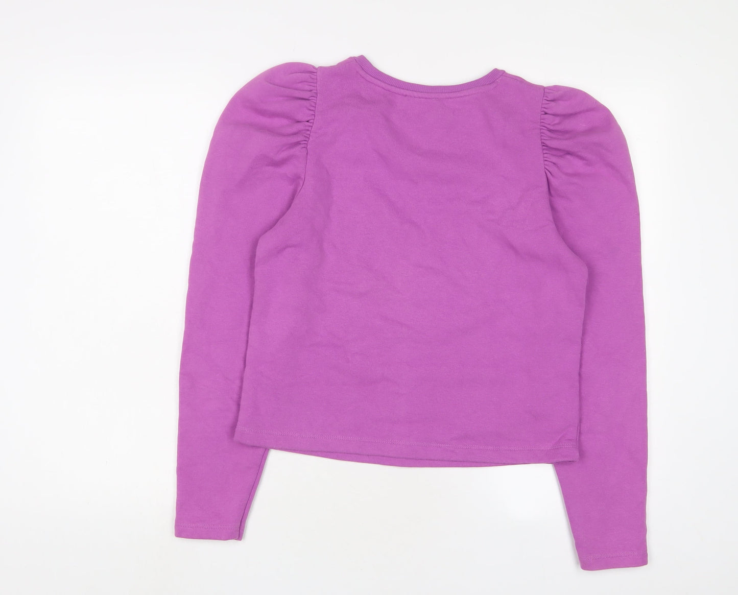 Zara Womens Purple Cotton Pullover Sweatshirt Size M Pullover