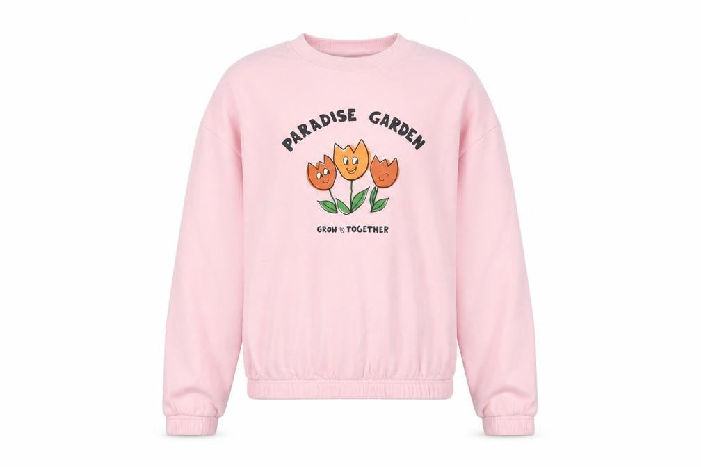 John Lewis Girls Pink Cotton Pullover Sweatshirt Size 8 Years Pullover