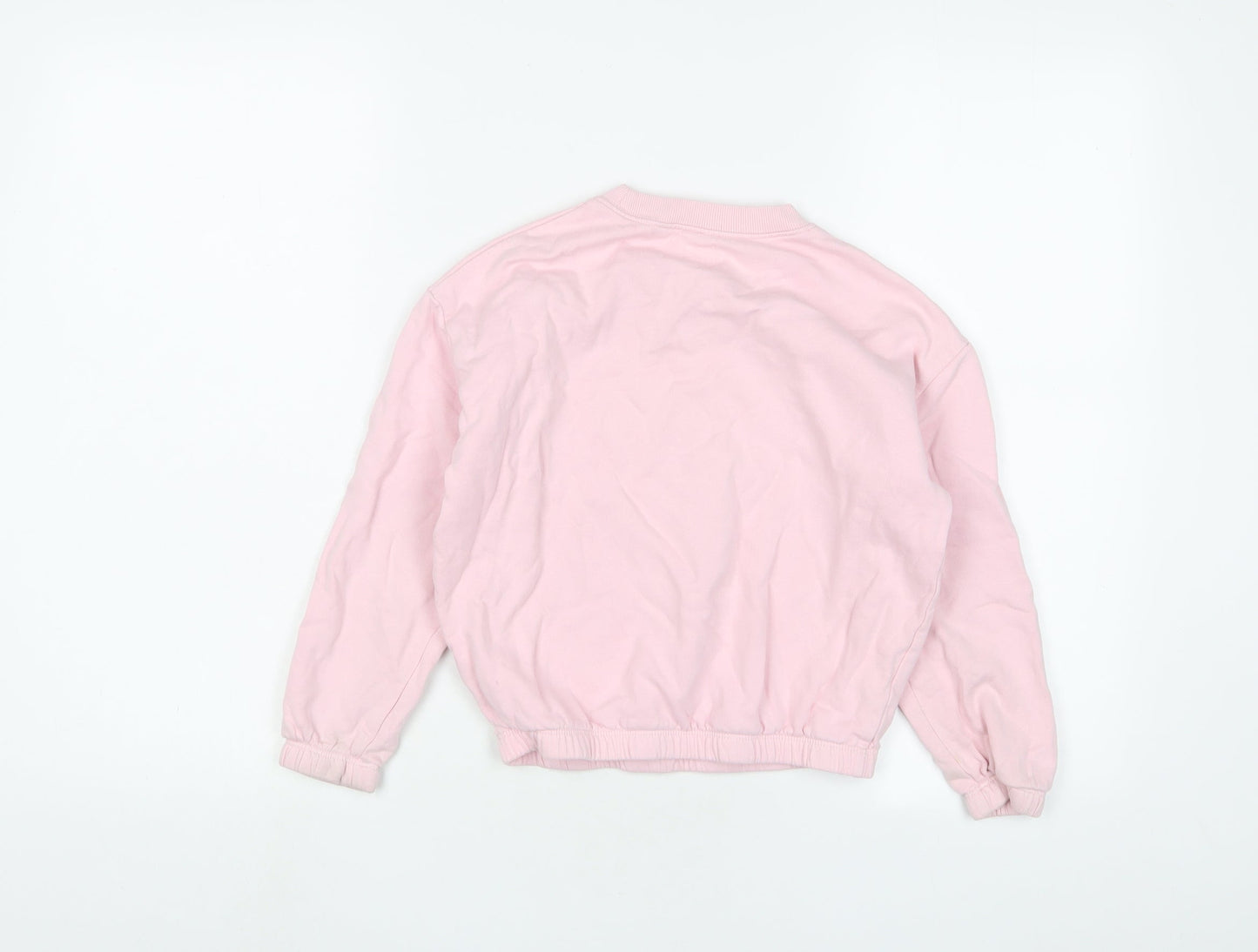 John Lewis Girls Pink Cotton Pullover Sweatshirt Size 8 Years Pullover