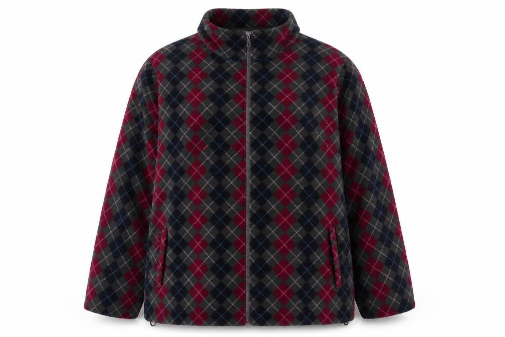 Damart Womens Multicoloured Argyle/Diamond Jacket Size 18 Zip