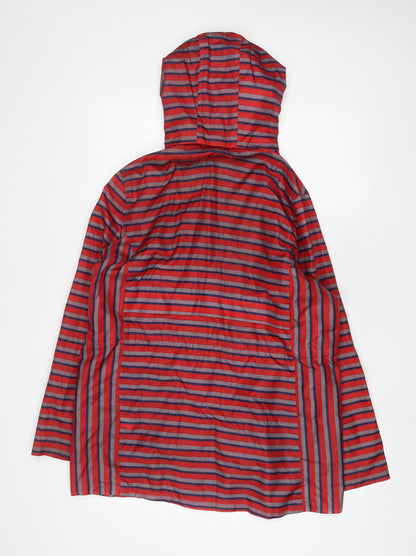 Next Womens Red Striped Jacket Size 14 Zip