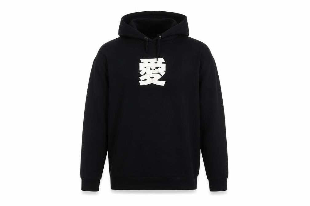 ASOS Mens Black Cotton Pullover Hoodie Size L