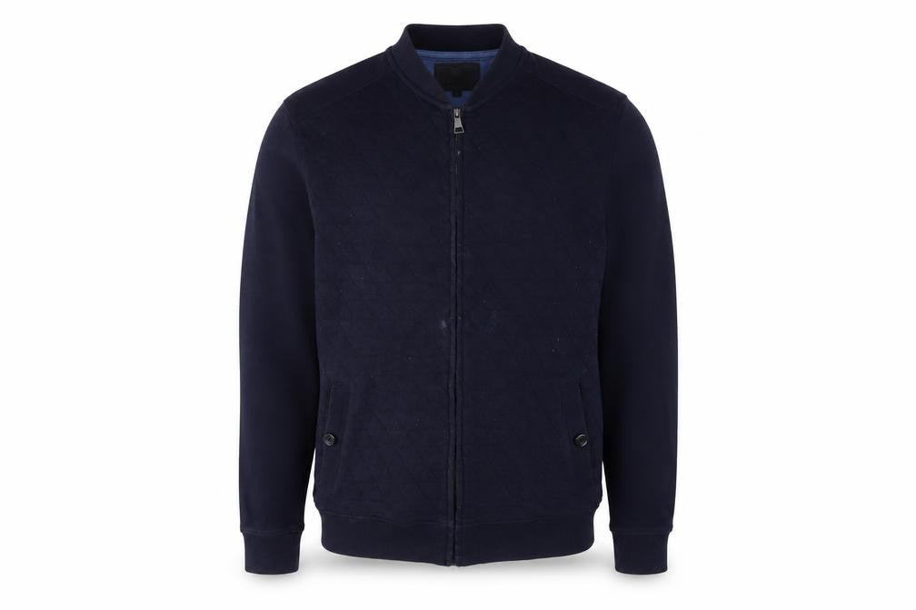 Marks & Spencer Mens Blue Cotton Full Zip Sweatshirt Size L