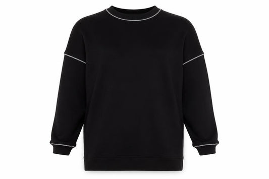 Missguided Womens Black Cotton Pullover Sweatshirt Size 10 Pullover