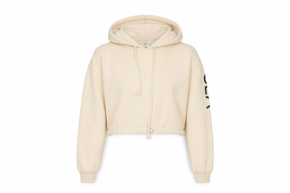 SLA Womens Beige Cotton Pullover Hoodie Size S Pullover