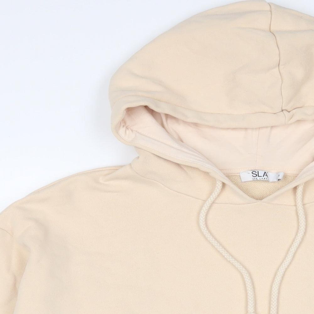 SLA Womens Beige Cotton Pullover Hoodie Size S Pullover