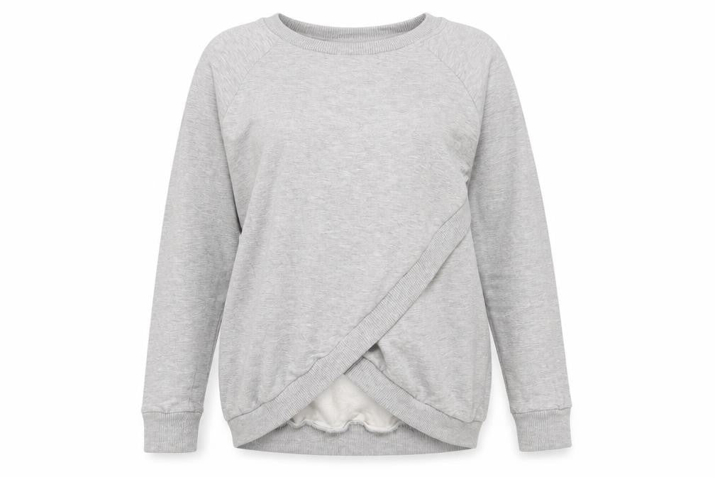 Seraphine Womens Grey Cotton Pullover Sweatshirt Size M Pullover