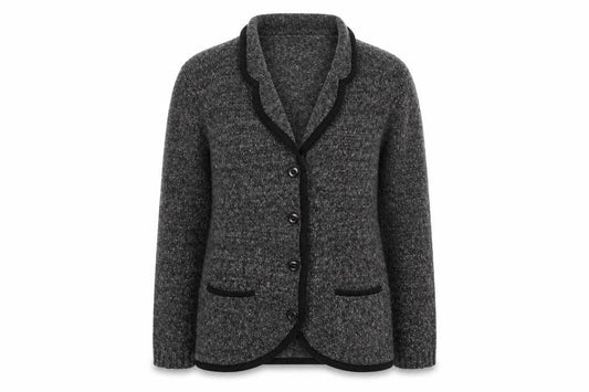 Damart Womens Grey V-Neck Cotton Cardigan Jumper Size 14