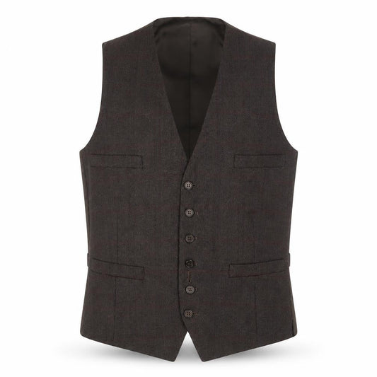 Centaur Gold Collection Mens Brown Polyester Jacket Suit Waistcoat Size 38 Regular