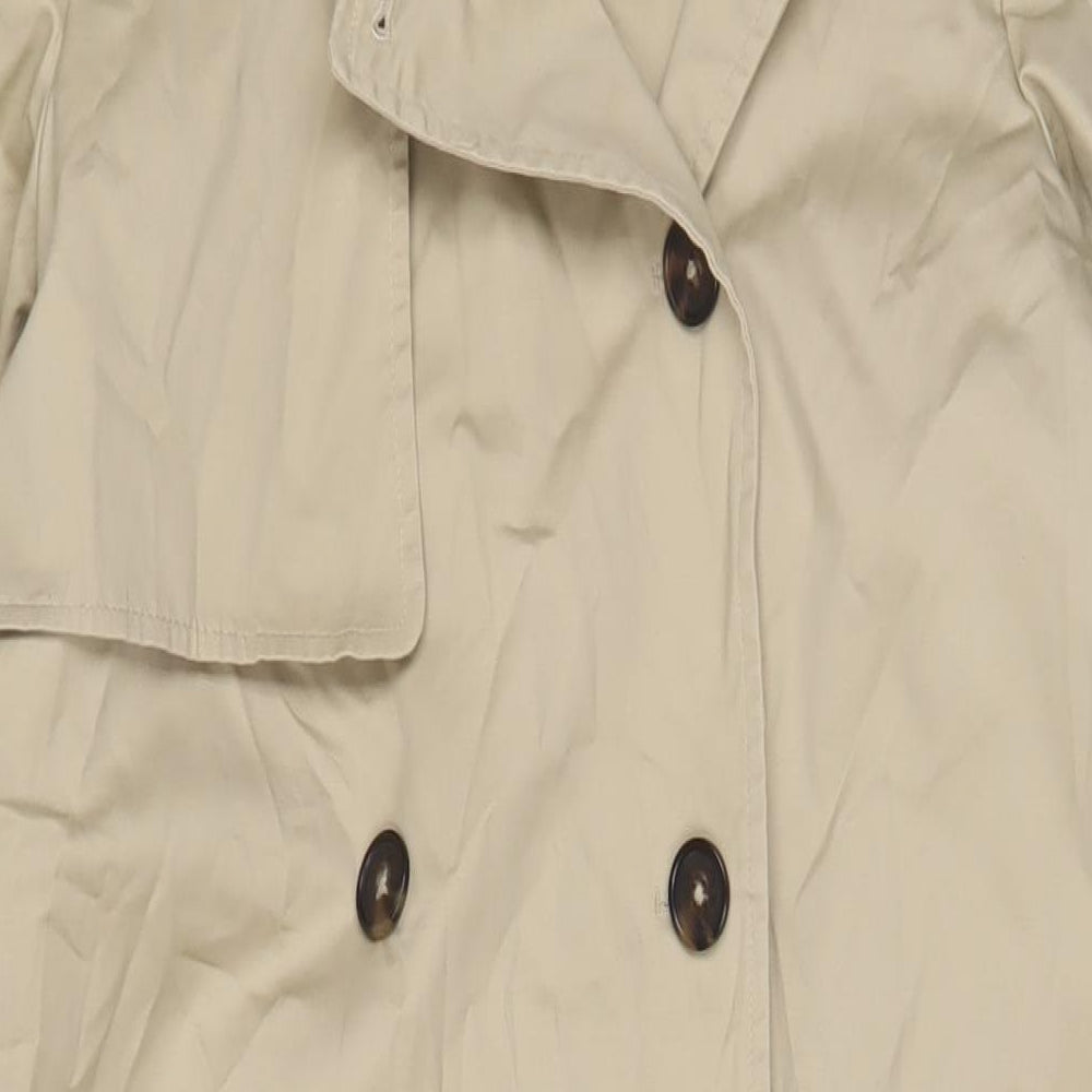 Marks and Spencer Womens Beige Overcoat Coat Size 12 Button