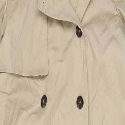 Marks & Spencer Womens Beige Overcoat Coat Size 12 Button