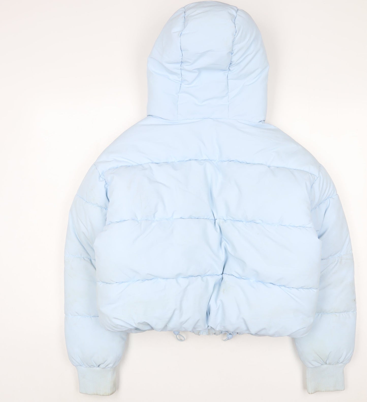 Monki Womens Blue Puffer Jacket Coat Size S Zip - Zip Pockets
