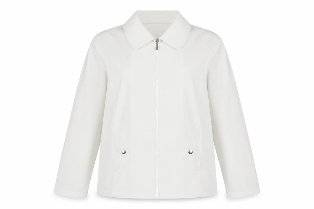 Finesse Womens White Jacket Size 14 Zip