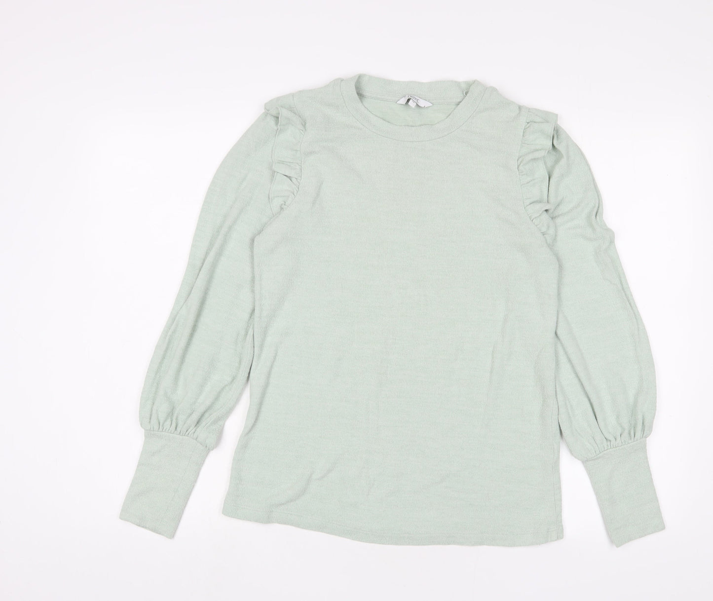 NEXT Womens Green Viscose Basic T-Shirt Size 10 Crew Neck