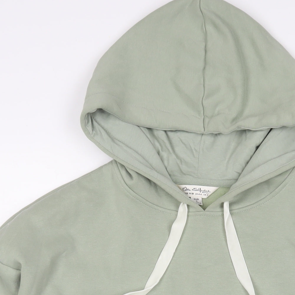 Miss Selfridge Womens Green Cotton Pullover Hoodie Size S Pullover
