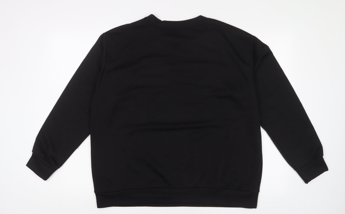 Studio Womens Black Polyester Pullover Sweatshirt Size 14 Pullover